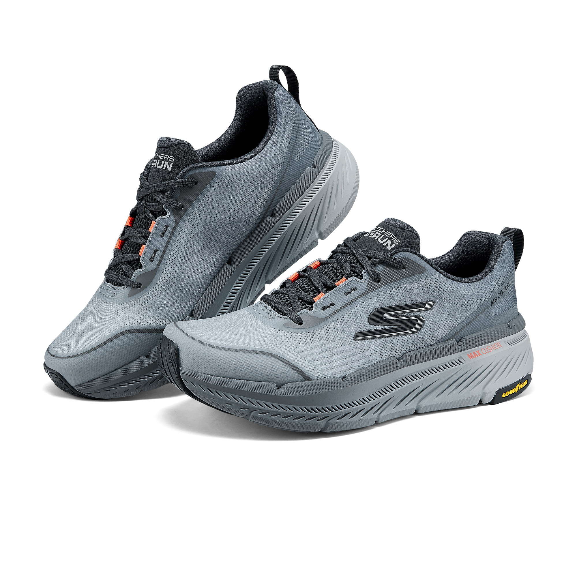 Skechers Max Cushioning Premier 2.0 Cushioning Breathable Low top Running Shoes Men’s Gray