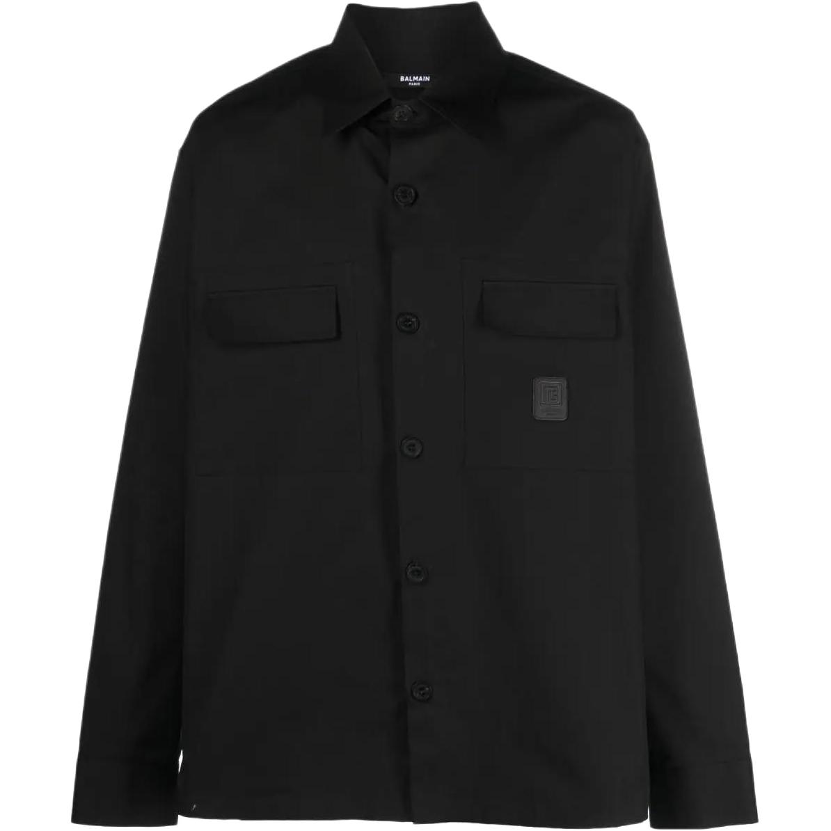 Мужская рубашка BALMAIN (черная)