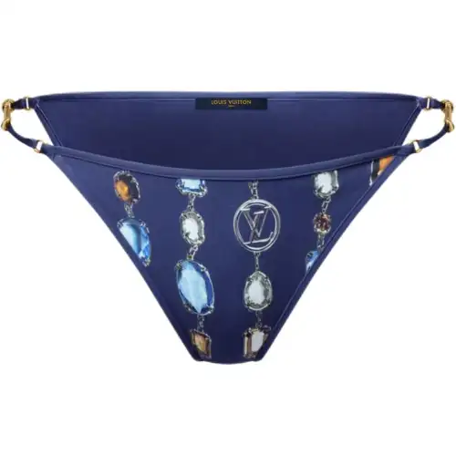 LOUIS VUITTON Necklace Print Bikini Bottoms