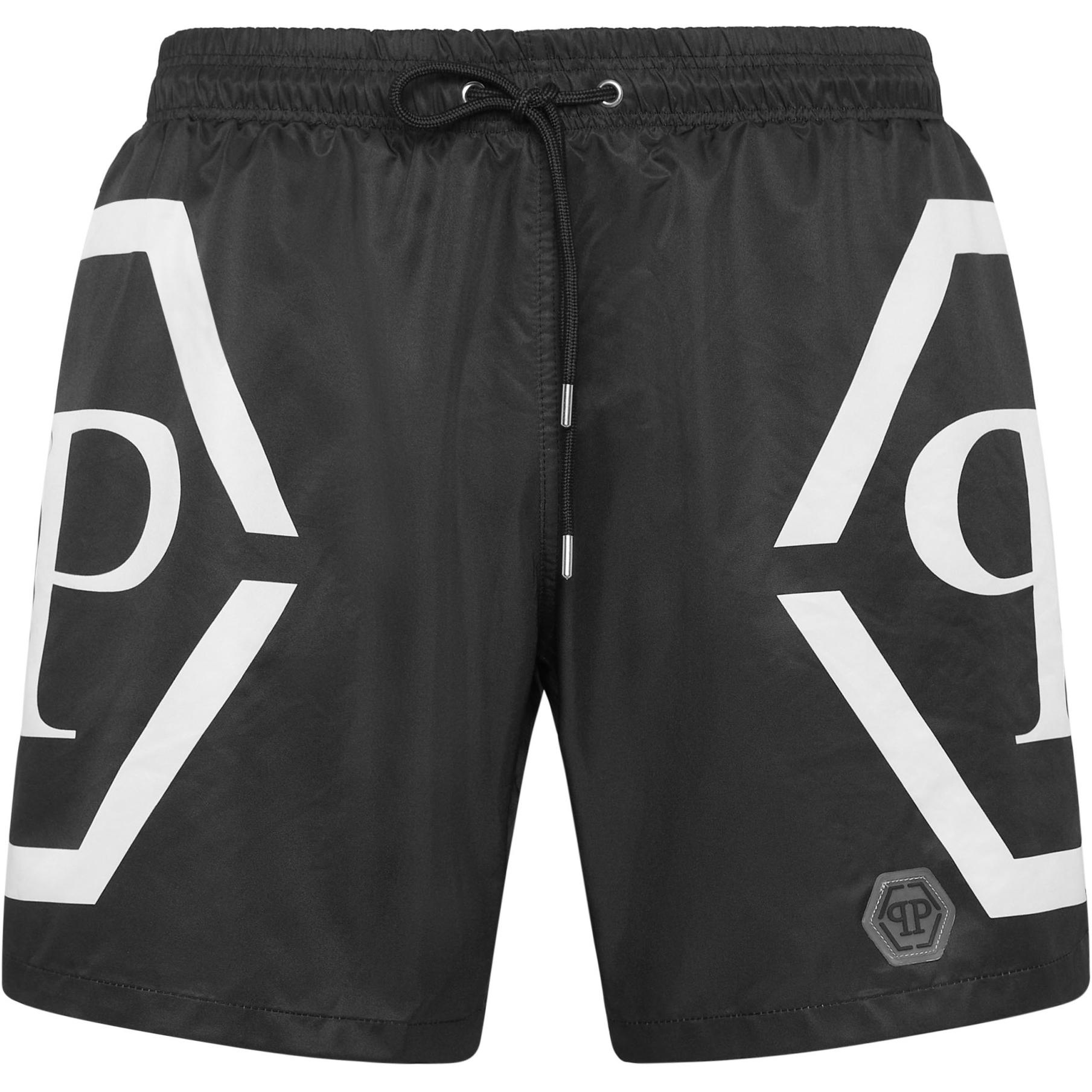 Philipp Plein logo-print swim shorts