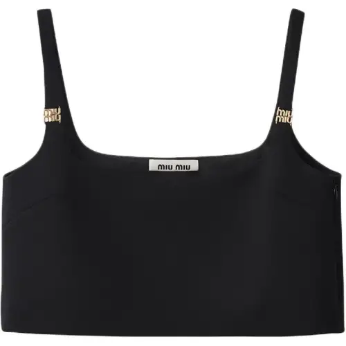 MIU MIU Powder Particle Three Camisole Women's Black
