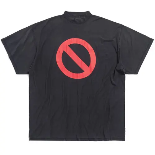 Balenciaga T Shirt Loose Fit Unisex Black
