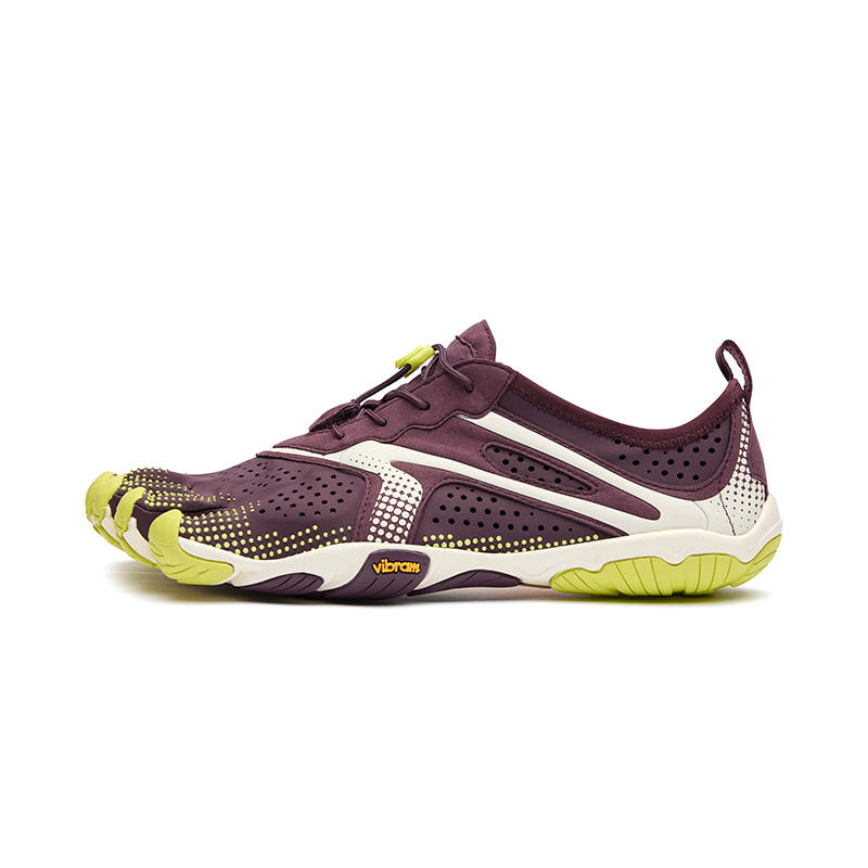 Vibram V RUN Abrasion Resistant, Breathable, Lightweight Low top Training Shoes Men’s Dark Purple Ivory White