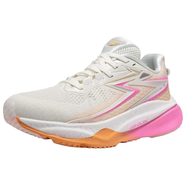 361° Cushioning Breathable Low top Long Distance Running Shoes Women’s Feather White Orange Milk Candies