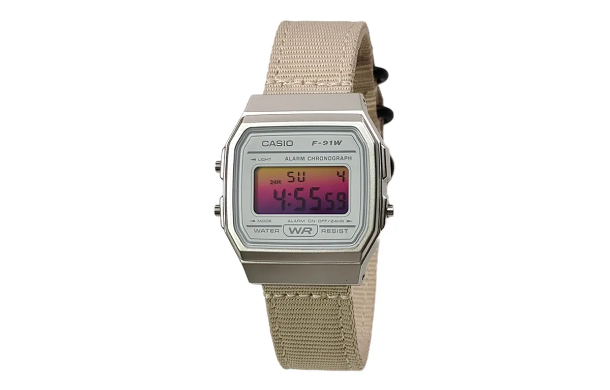 CASIO Custom Collection Quartz Movement Nylon Strap Watch Men's Watches White Dial