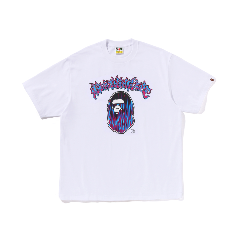 Мужская футболка A BATHING APE Flame Ape (черная)