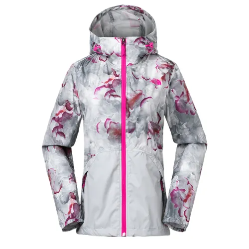 THE NORTH FACE Jackets Women's Gray Pink Hooded Thin Other