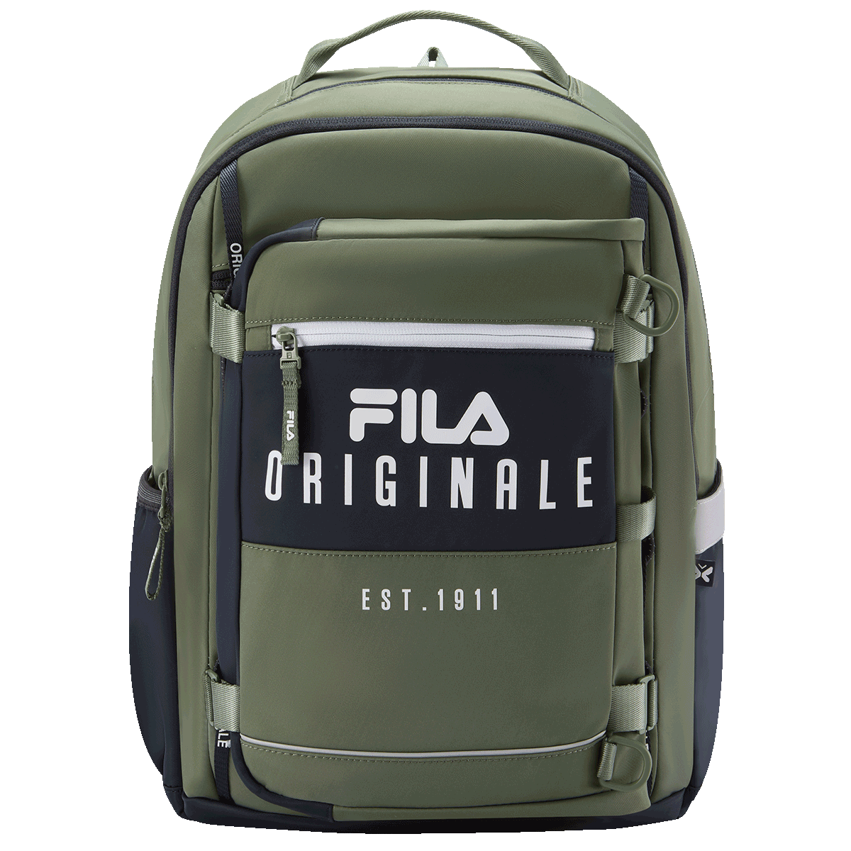 Детский рюкзак Fila KIDS (серый глянцевый зеленый)