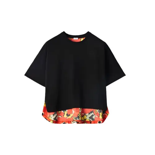 LOEWE FW21 Drop Shoulder Sleeve T Shirt Women's Multicolor