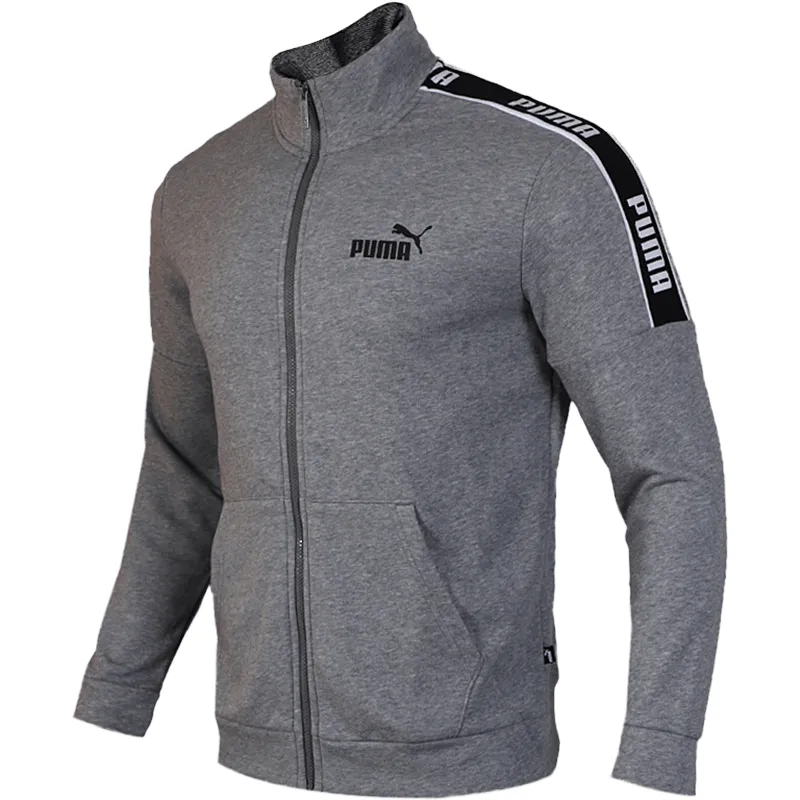 PUMA Jackets Men's Gray Crew Neck Moderate Other