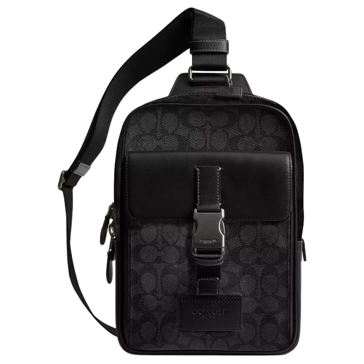 COACH Track Coated Canvas Sling Bag Small Men's Black