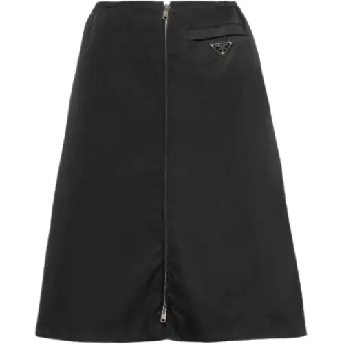 PRADA Casual Long Skirts Women's Black Moderate Mid Length Bodycon Skirt