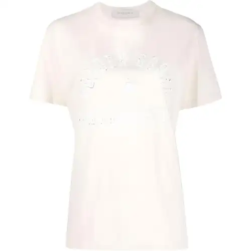 Golden Goose T Shirts Women's White Crew Neck Moderate