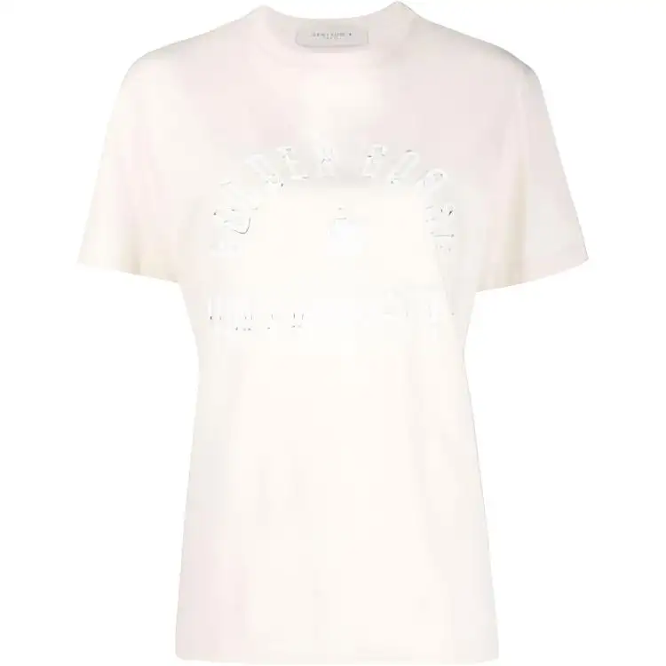 Golden Goose T Shirts Women's White Crew Neck Moderate