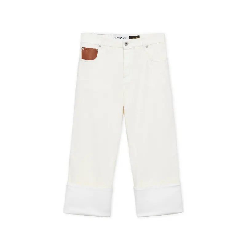 LOEWE Jeans Women's White Moderate Straight Fit Pants