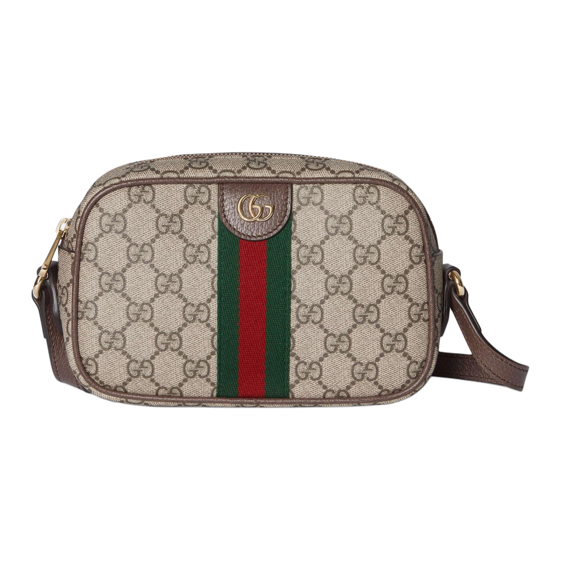 Женская сумка Gucci Ophidia (бежево-коричневая)