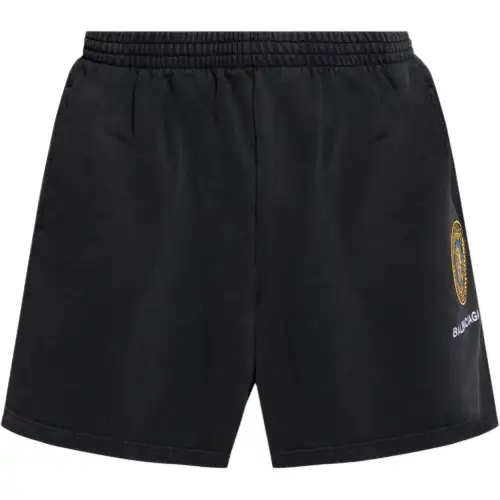 Balenciaga Logo Patch Elastic Waist Shorts
