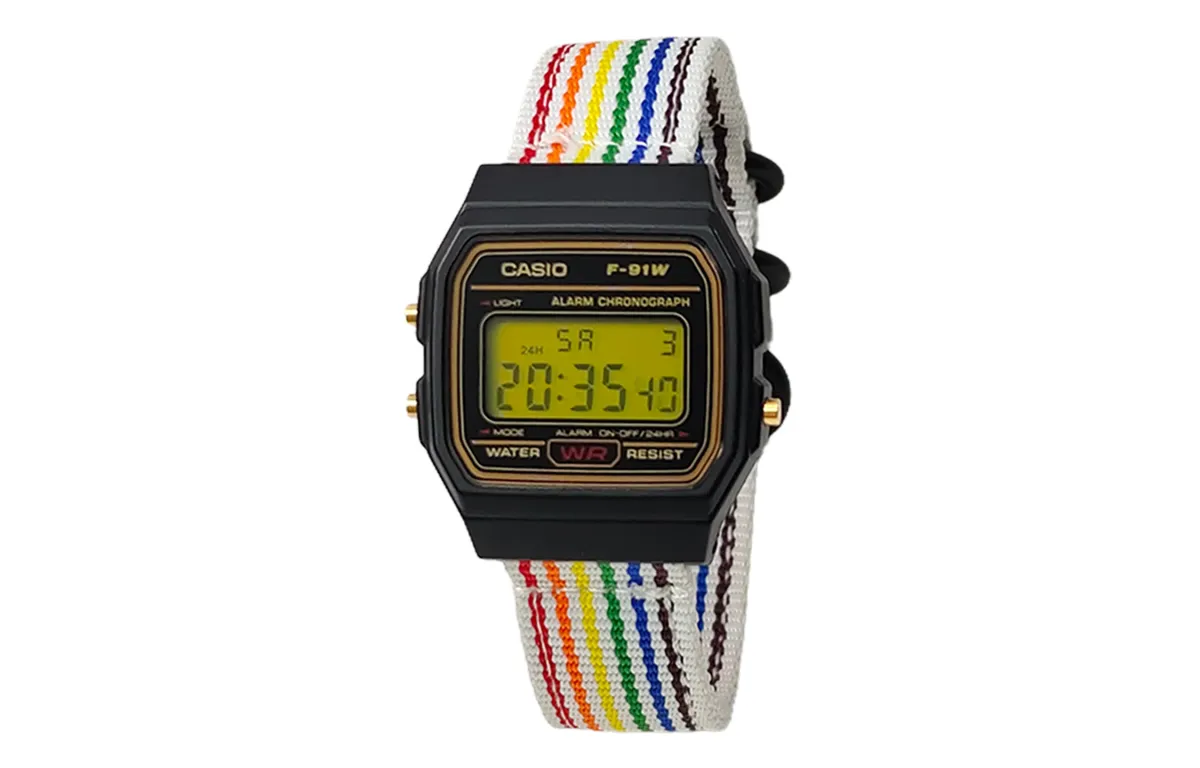CASIO Custom Collection Quartz Movement Nylon Strap Watch Women's Watch Black Dial