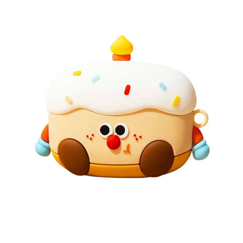 Ukaiyue is suitable for OPPO Enco Air4 /Air4 Pro /Enco R3 Pro. Universal silicone. Cute three-dimensional birthday cake with the same style as the star. Bluetooth anti-fall and shockproof protective cover, non-yellowing and durable earphone case.