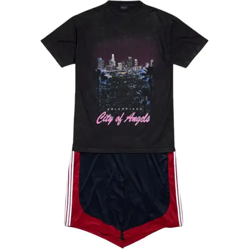 Balenciaga City Of Angels Patched Dress