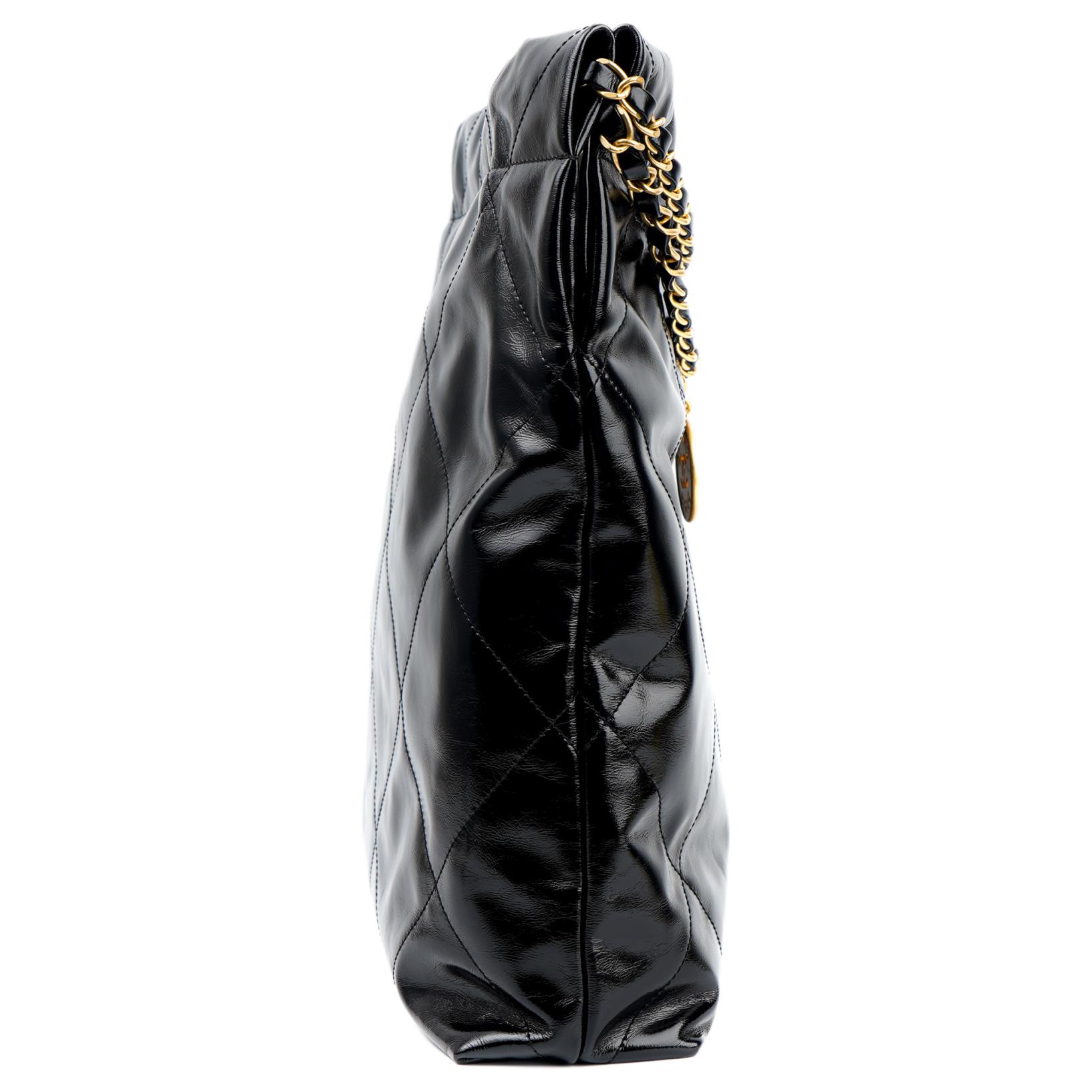 Женская сумка Chanel 22Bag 23C Logo (черный) — фото 3