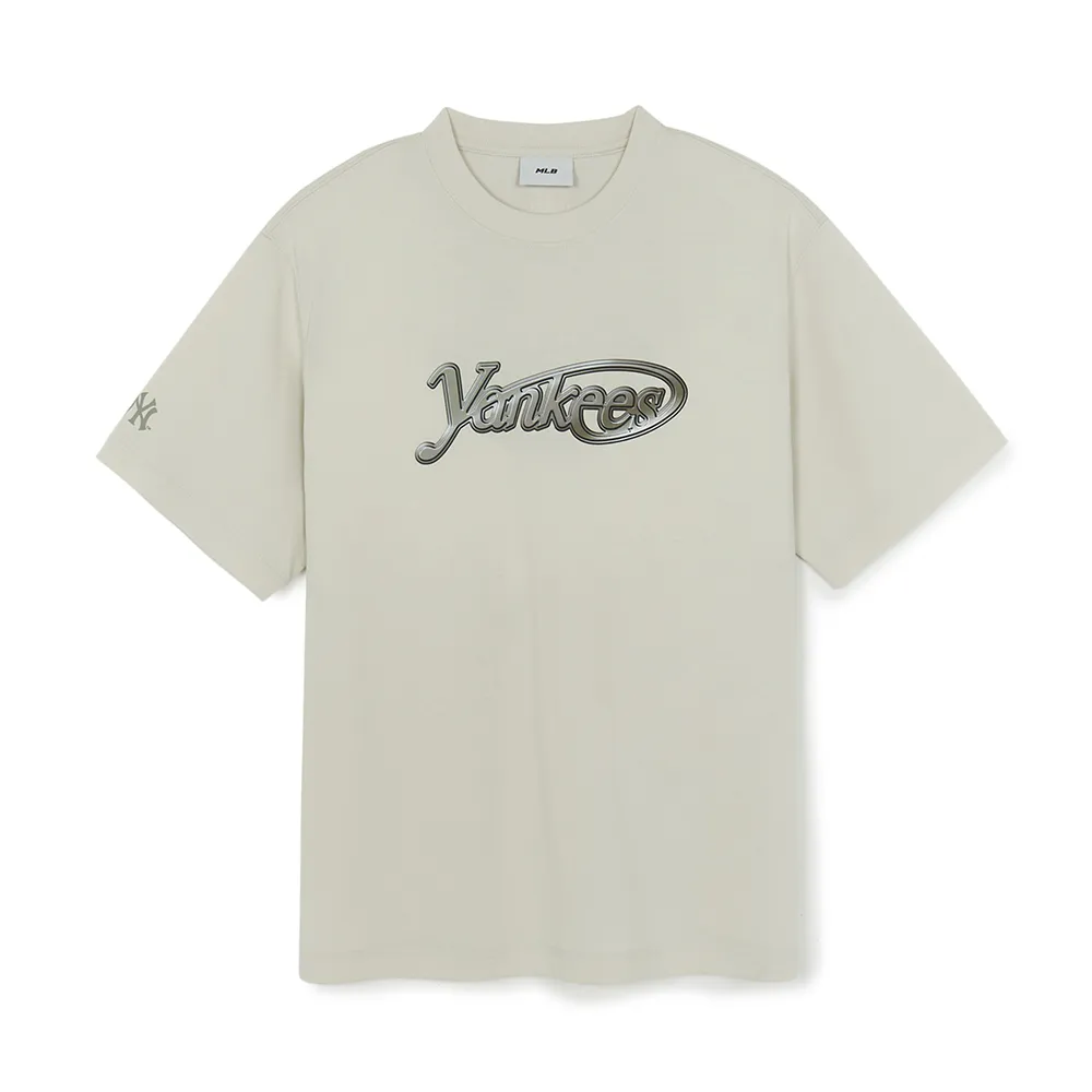 MLB New York Yankees Basic Collection SS25 T Shirt Unisex Sandy Brown