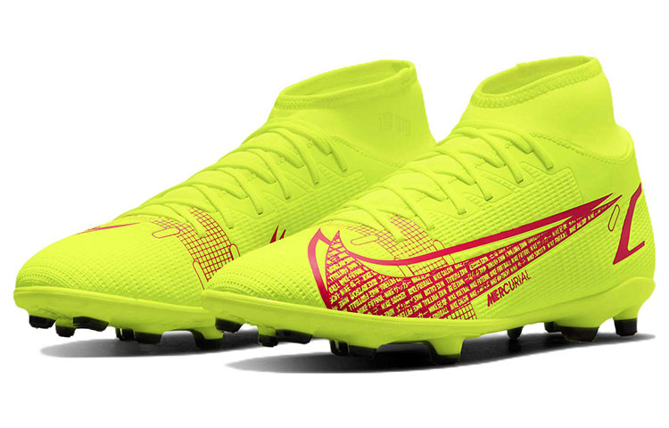 Мужские кроссовки Nike Mercurial Superfly 8 (желто-красные) — фото 3