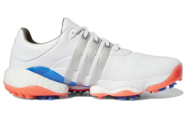 Женские кроссовки adidas Golf Tour360 22 (бело-оранжевые) — фото 2