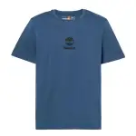 Timberland T Shirts Unisex Dark Color Denim Crew Neck Moderate