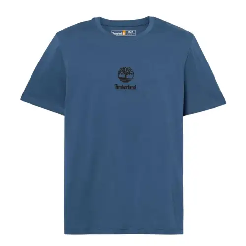 Timberland T Shirts Unisex Dark Color Denim Crew Neck Moderate