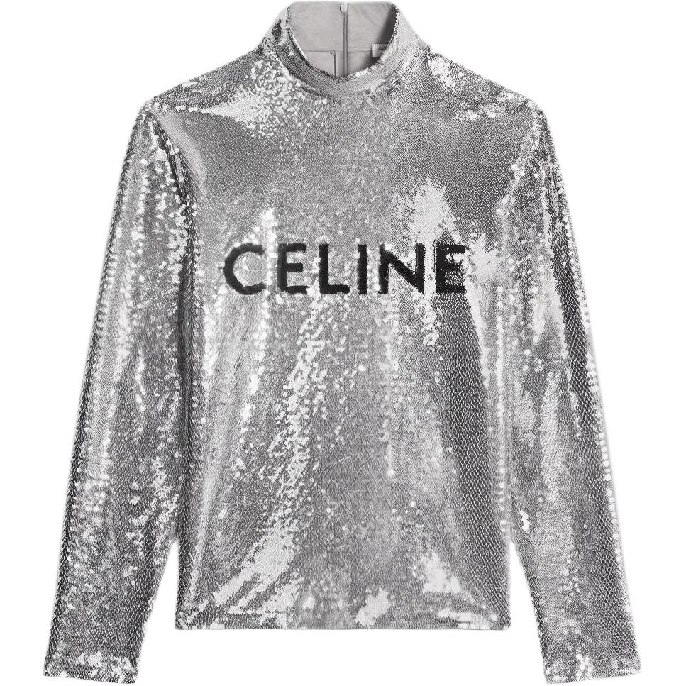 Мужская футболка CELINE BOY DOLL FW22 (серебристая)