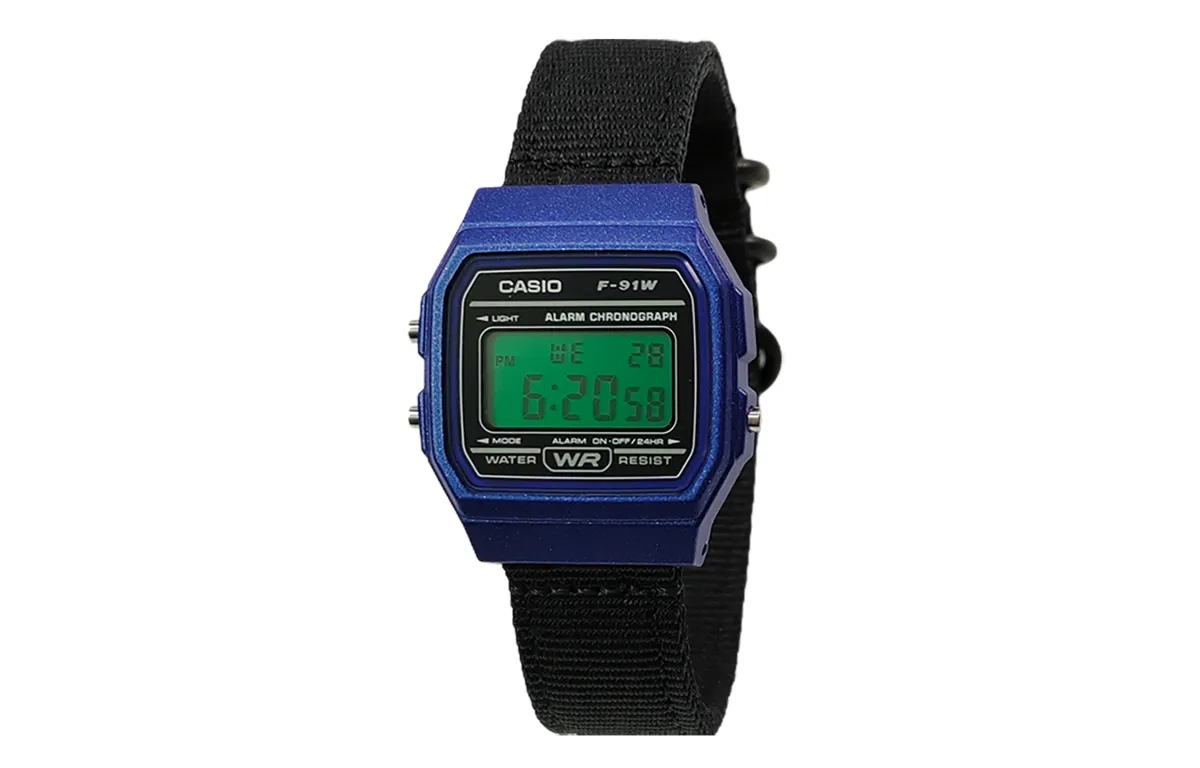 CASIO Custom Collection Quartz Movement Nylon Strap Watch Men's Watches Black Dial