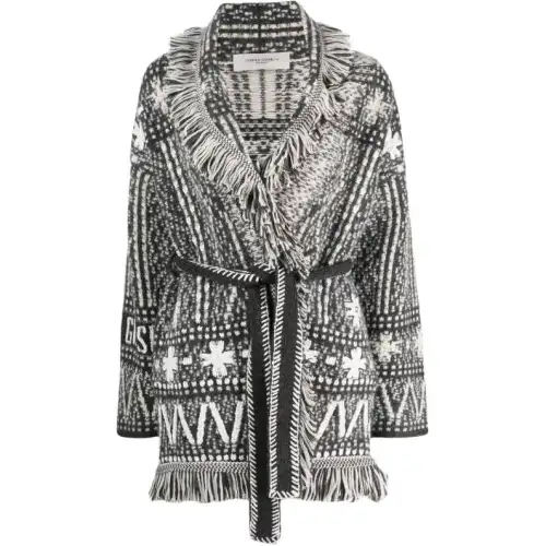 【Zoomed Imagery】fringed jacquard cardigan