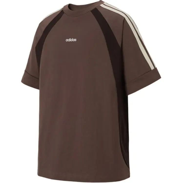 Adidas Sportlife T-Shirts Men's Light Umber Crew Neck Moderate