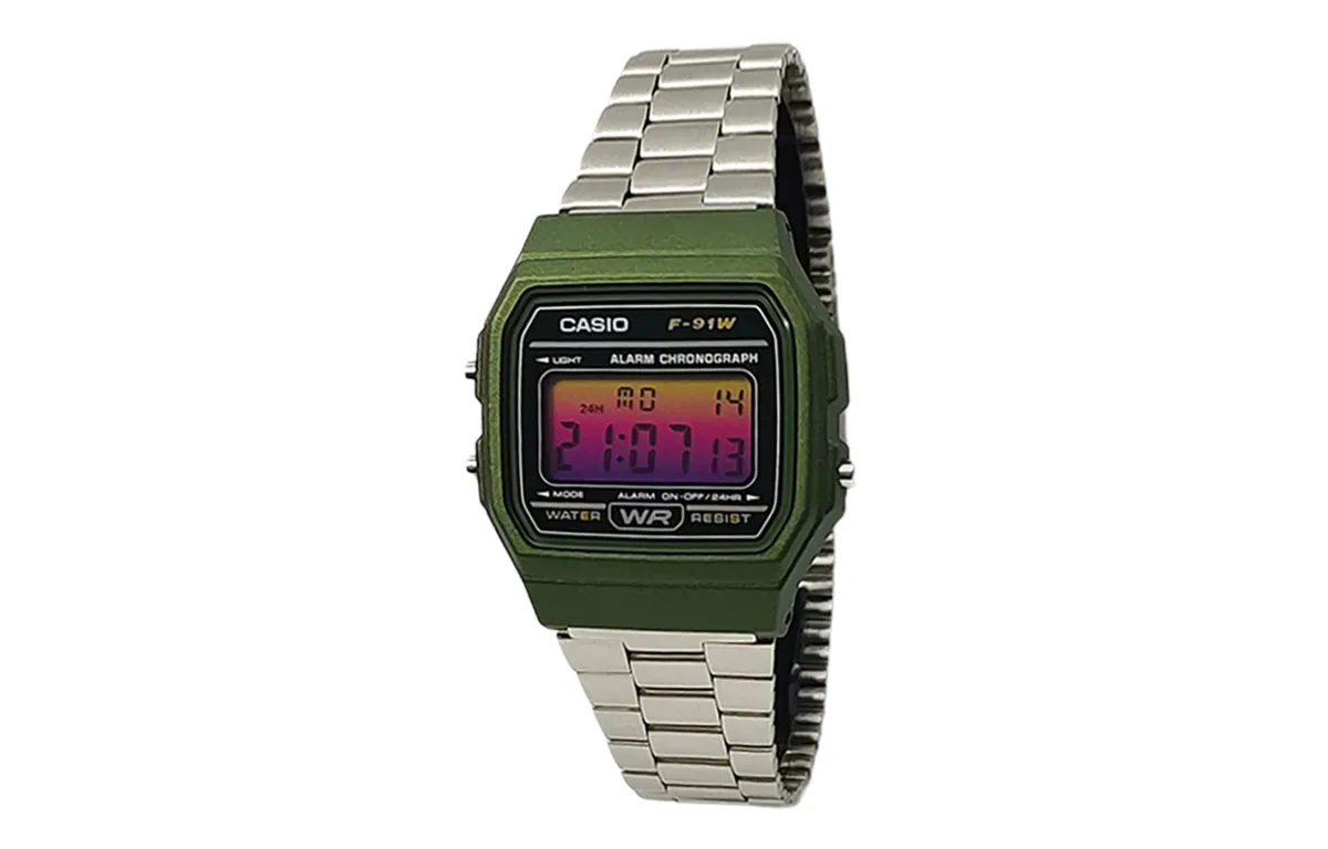 CASIO Custom Collection Quartz Movement Stainless Steel Strap Watch Men's Watches Black Dial