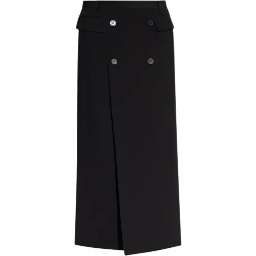 Balenciaga Decorative Buttons Maxi Skirt