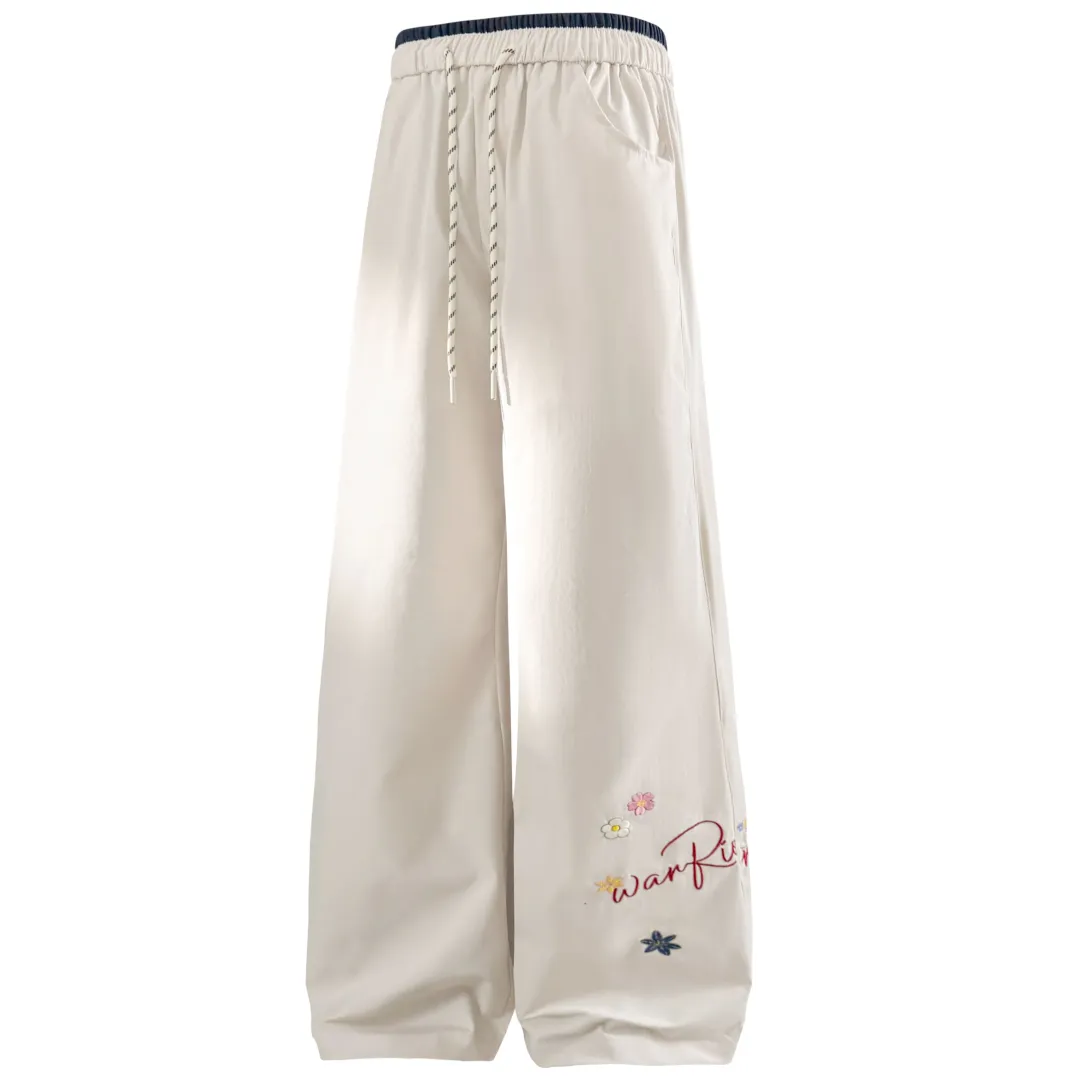 WARRIOR Casual Pants Unisex Moderate Wide Leg Pants