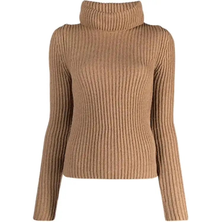 SAINT LAURENT Slim Fit Sweater Women's Brown