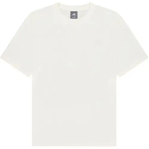 New Balance T Shirts Men's White Crew Neck Moderate