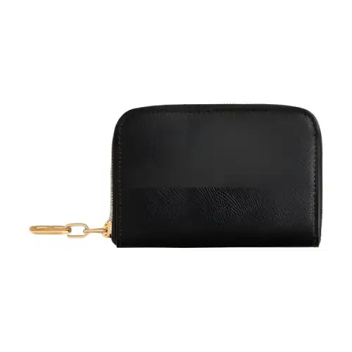 HERMES Zipengo Evergrain Calfskin Card Holder, Wallet Men's 89 Noir Black