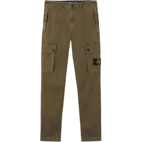 STONE ISLAND Logo Patch Cargo Trousers