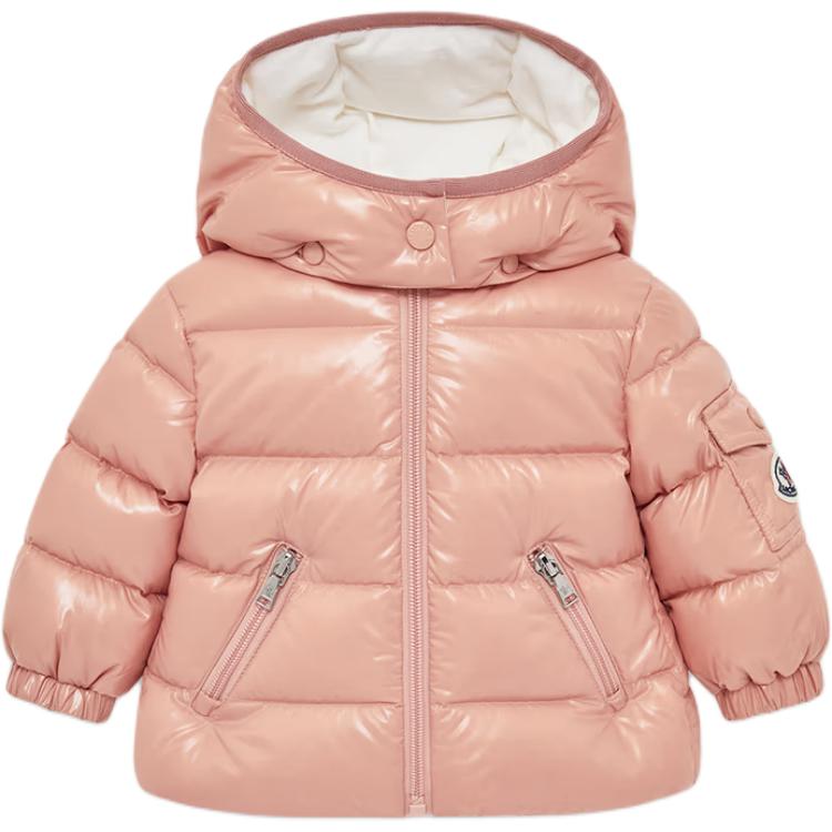 Детская куртка Moncler Bady Hooded Down Jacket (розовая)