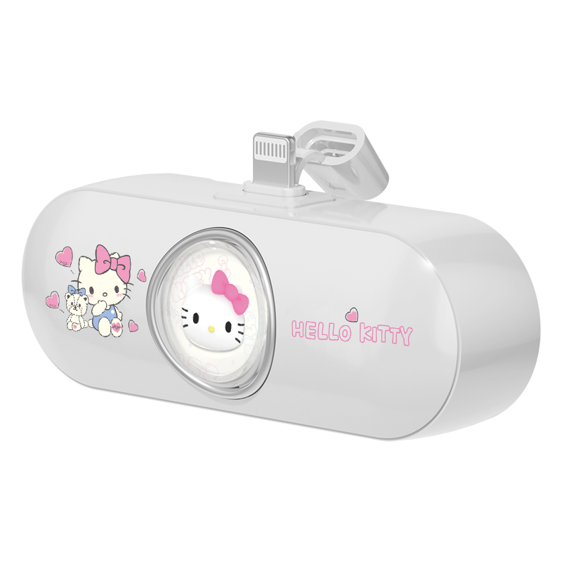Hello kitty, sanrio, apple, capsule charging, small cute big capacious lipstick, handheld power supply, compatible battery, mobile phone, 5000mah, 10W, Android