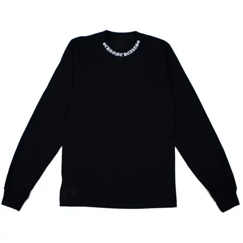 Chrome Hearts Sweatshirts Men's Black Crew Neck Moderate Regular