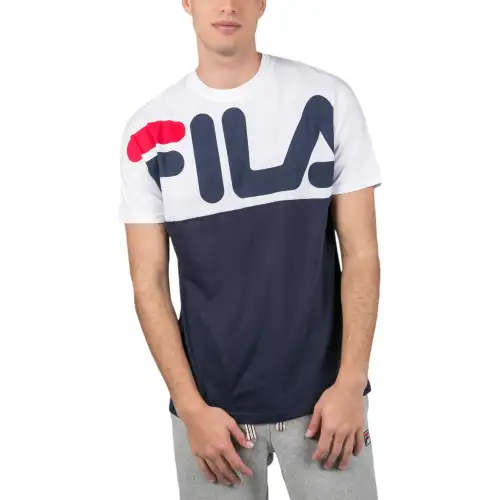 FILA T Shirts Men's Blue Crew Neck Moderate
