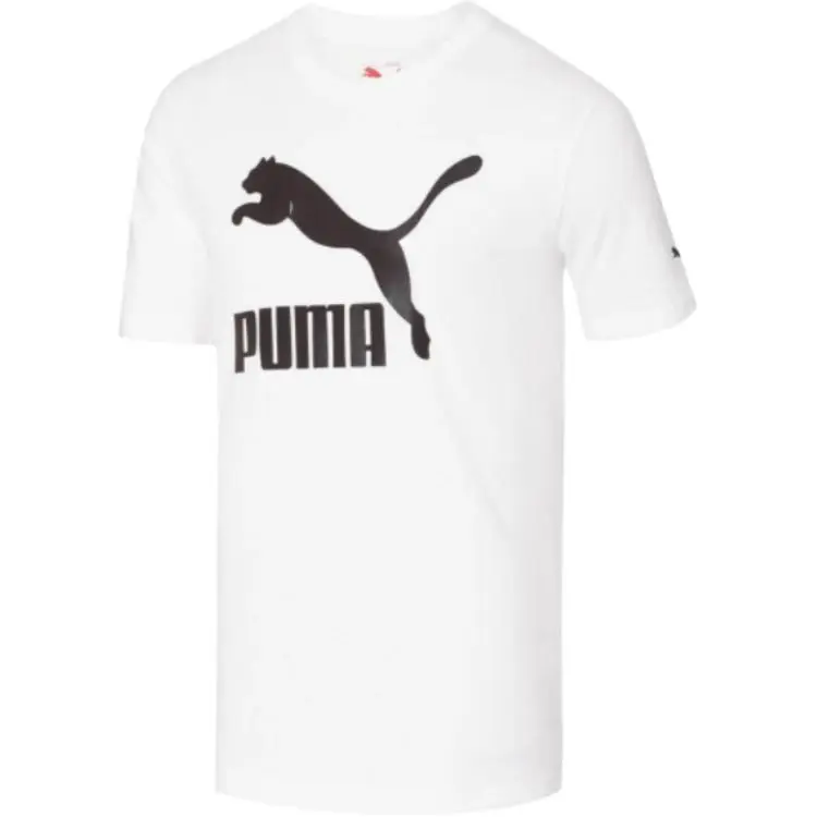 PUMA Archive T-Shirts Men's White Crew Neck Moderate Straight Fit