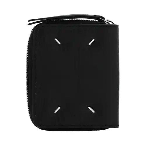 Maison Margiela Leather Card Holder, Wallet Women's Black