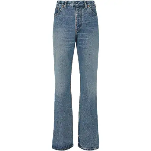 DIOR Quarterly New Products Jeans Women's Blue Moderate Flared Pants