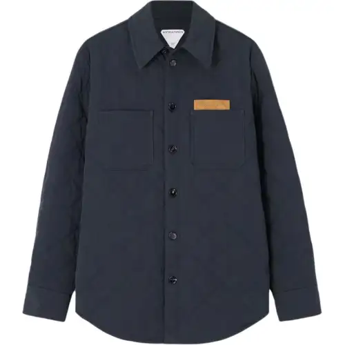 Bottega Veneta Long-Sleeved Quilted Overshirt