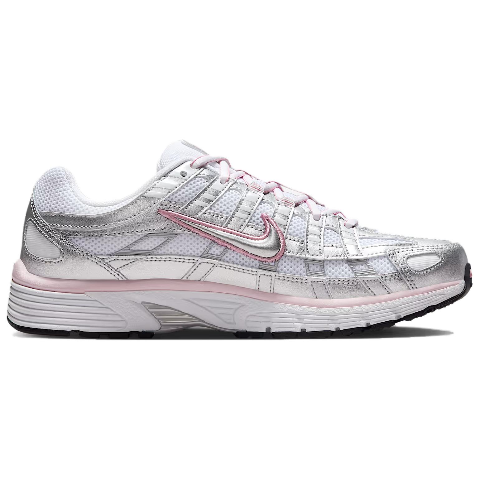 Nike P 6000 Abrasion Resistant Low top Racing Track & Field Competition Running Shoes Women’s White Silver
